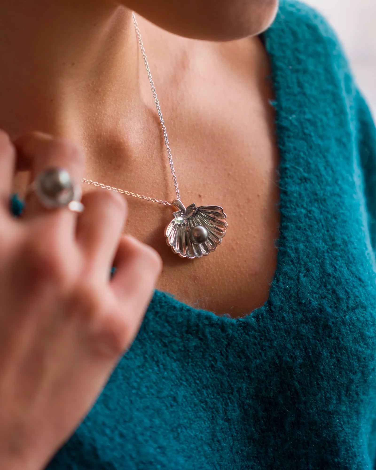 Pendentif Vaihau n°2 argent 925 vue profil