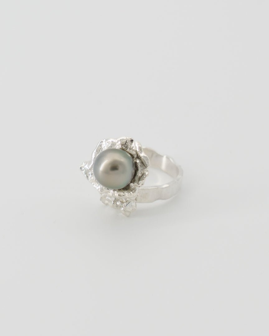 Perle Tahiti lumineuse Bague Origine collection Brut. | Honu Handmade Jewellery