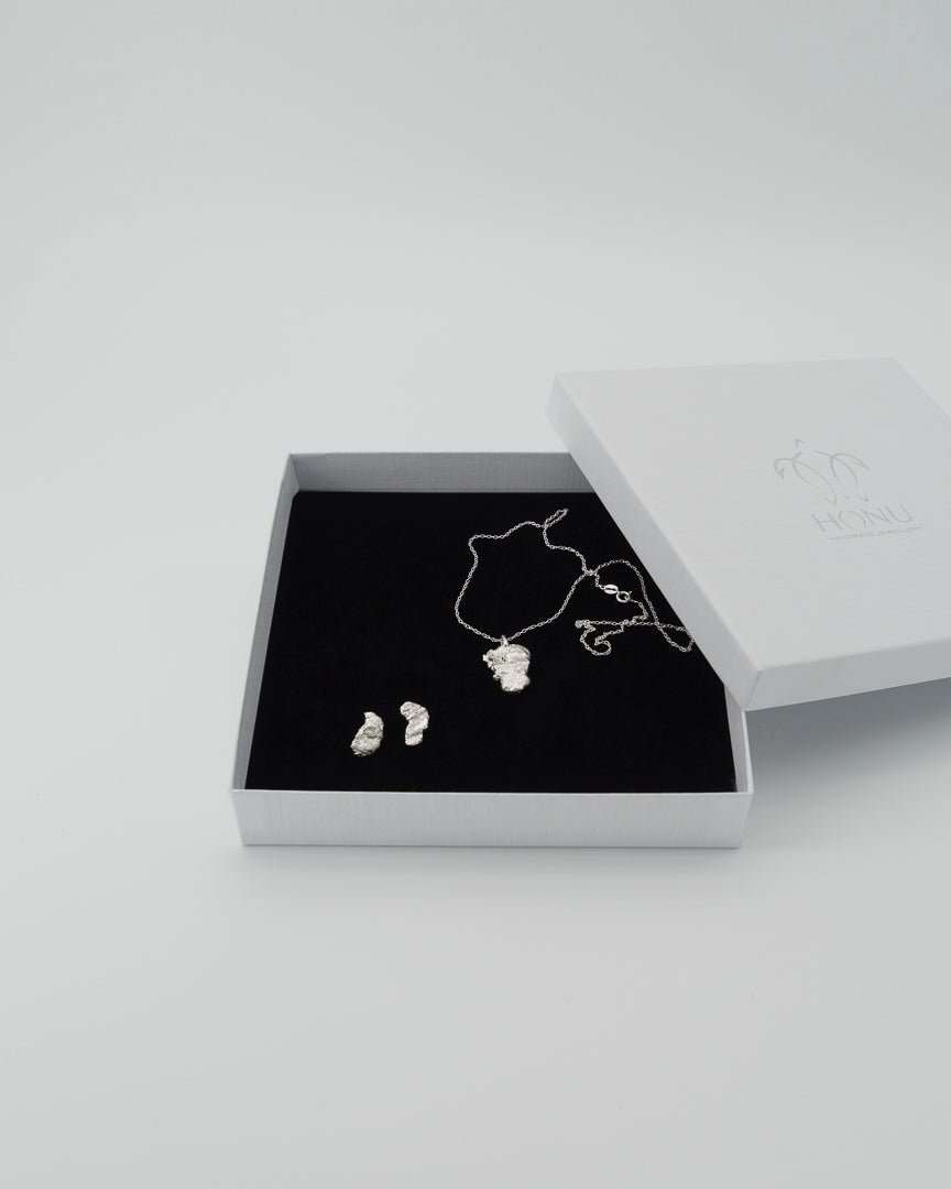 Parure Catrina complète 3 pièces argent massif 12,24g | Honu Handmade Jewellery