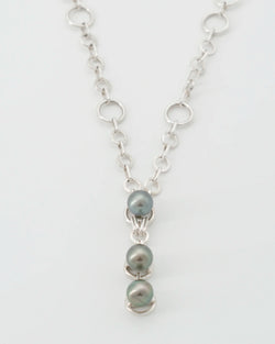 Collier TeAra argent 925 perle de Tahiti Collection Lagon