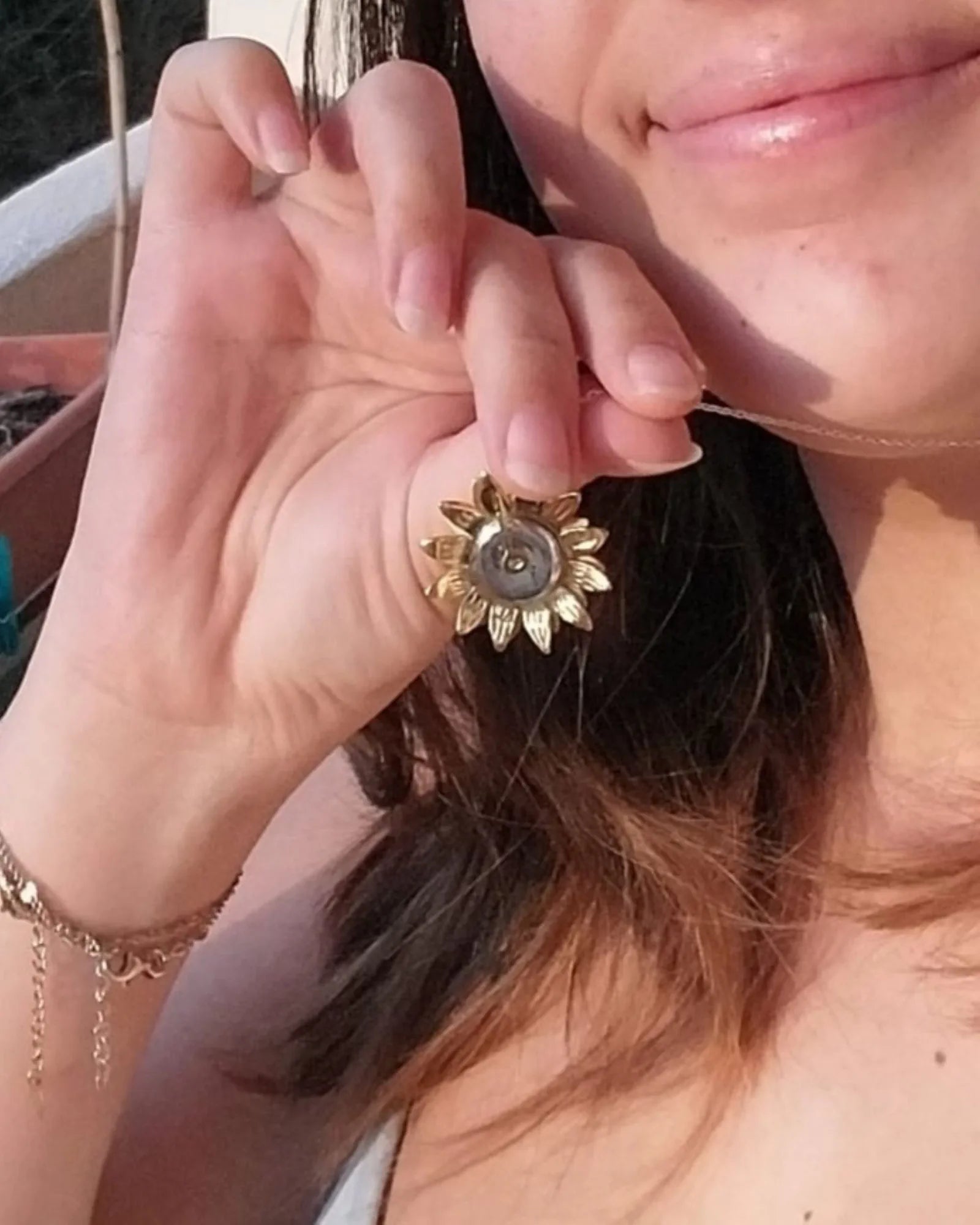 Pendentif Mécanisme argent massif et laiton — Amandine P. cliente